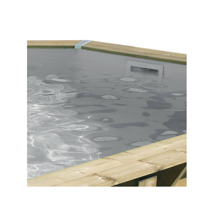 Liner Gris pour piscine Bois Linea Liner 75/100ème 350x650 x H 140cm