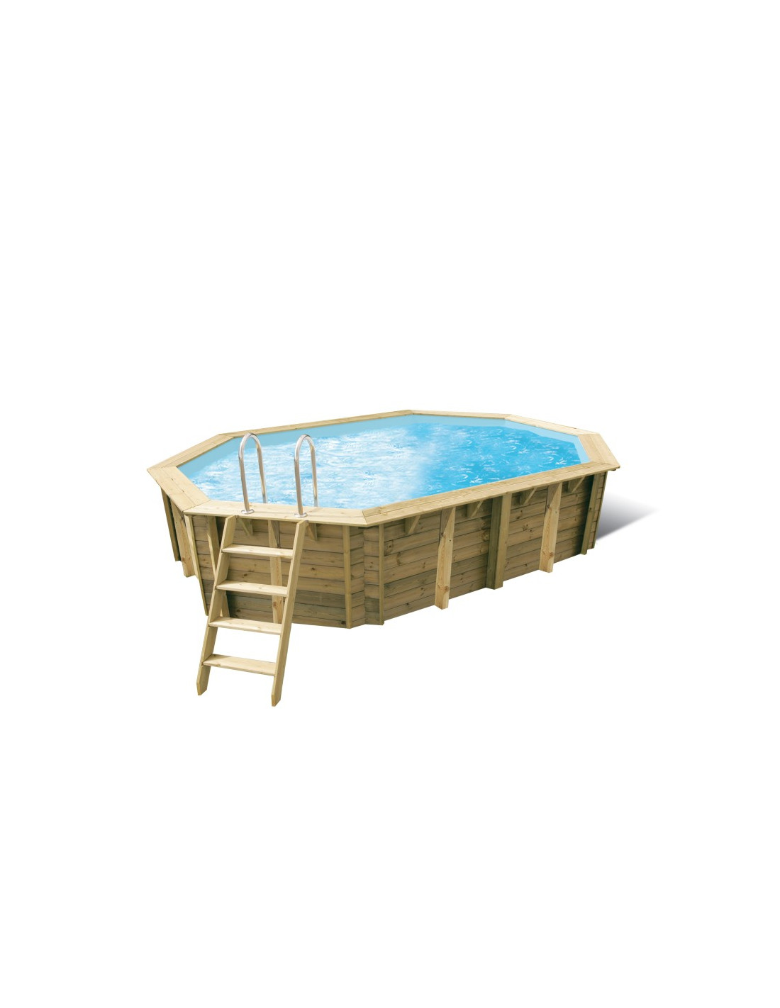 Piscine bois Ubbink Azura 400 x 300 x H 120 cm – Kit complet avec filtration sable