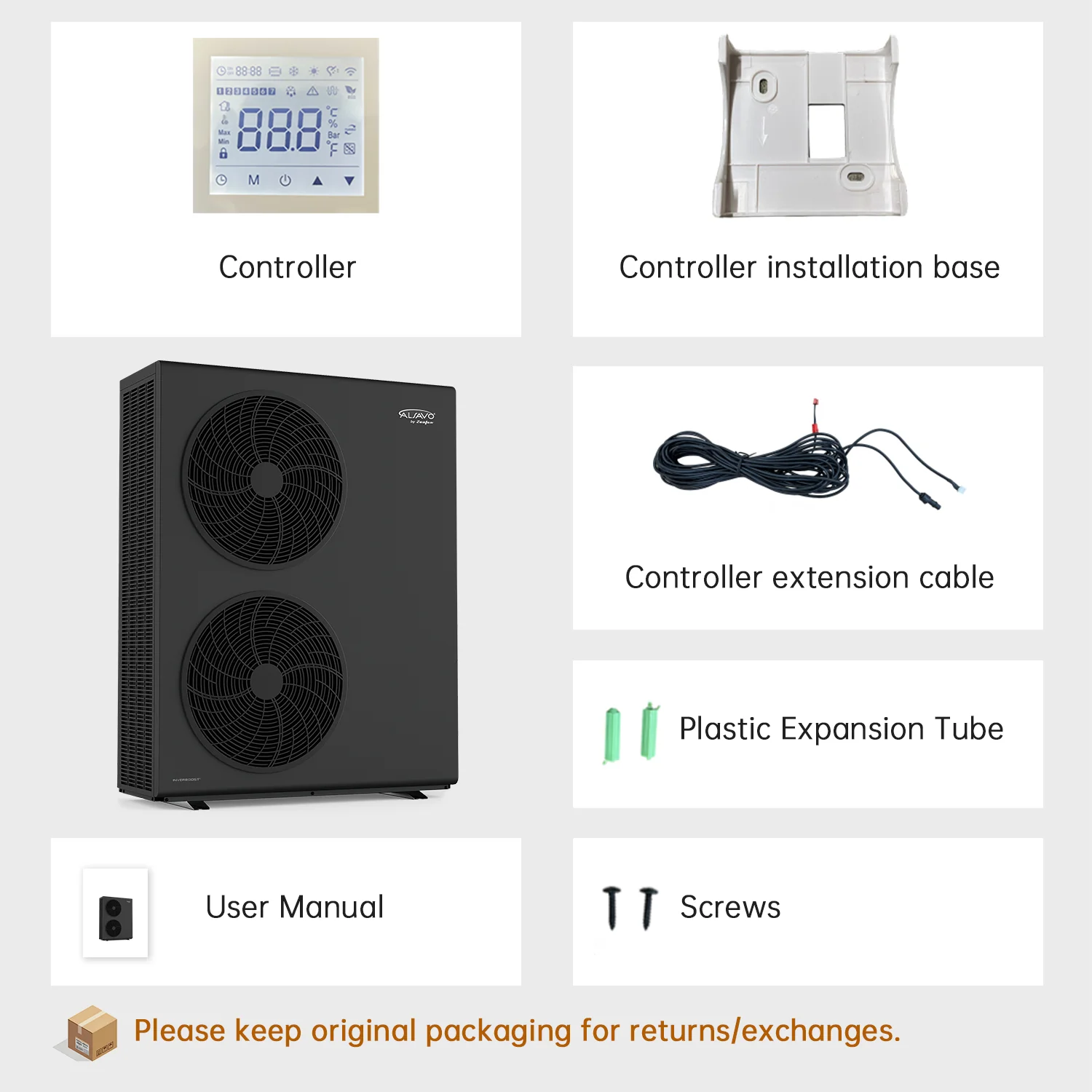 Pompe à chaleur air/eau chauffage maison Alsavo HP 12 kw - R32 Monophasée